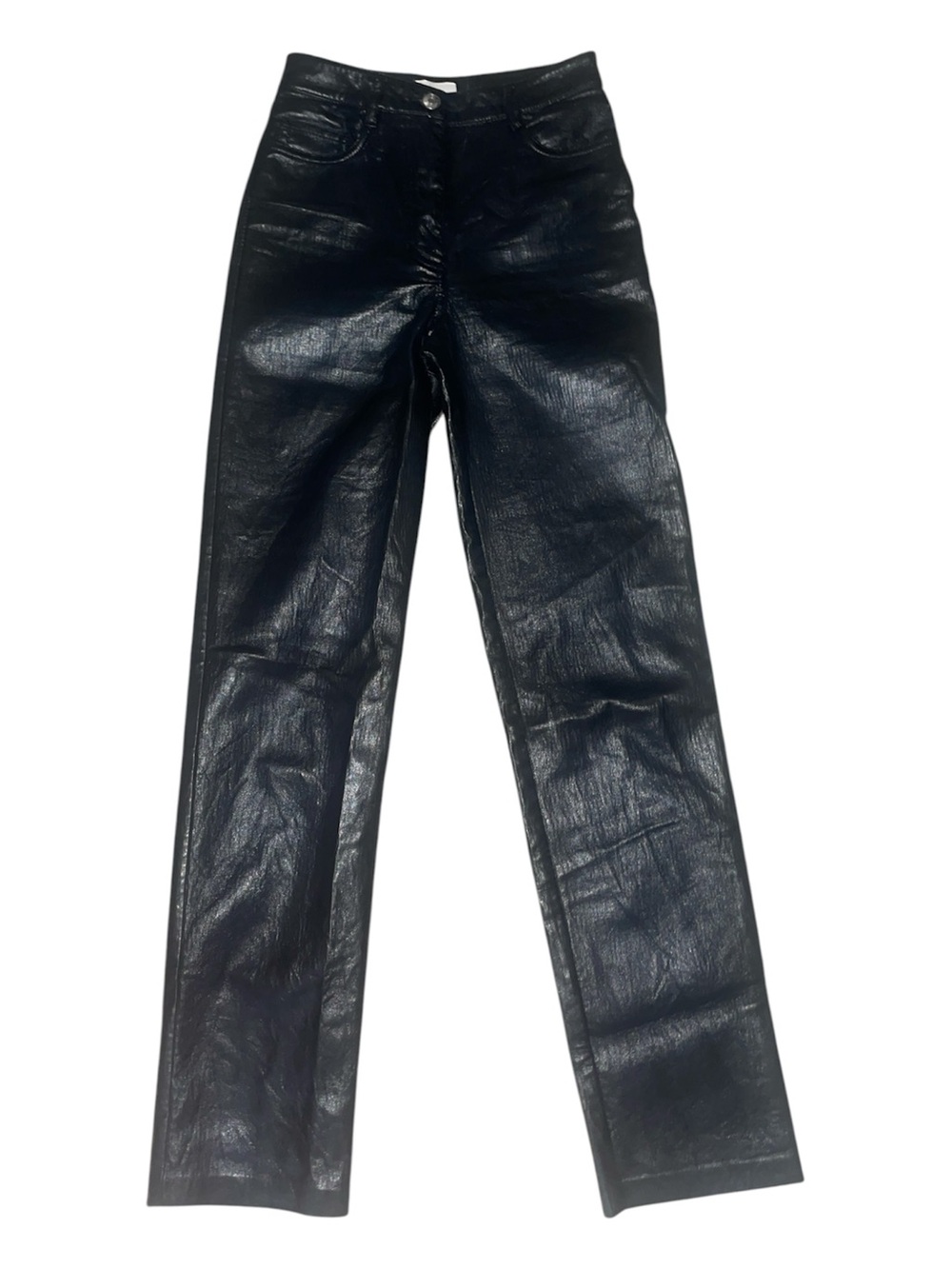 Wilfred black faux leather pants